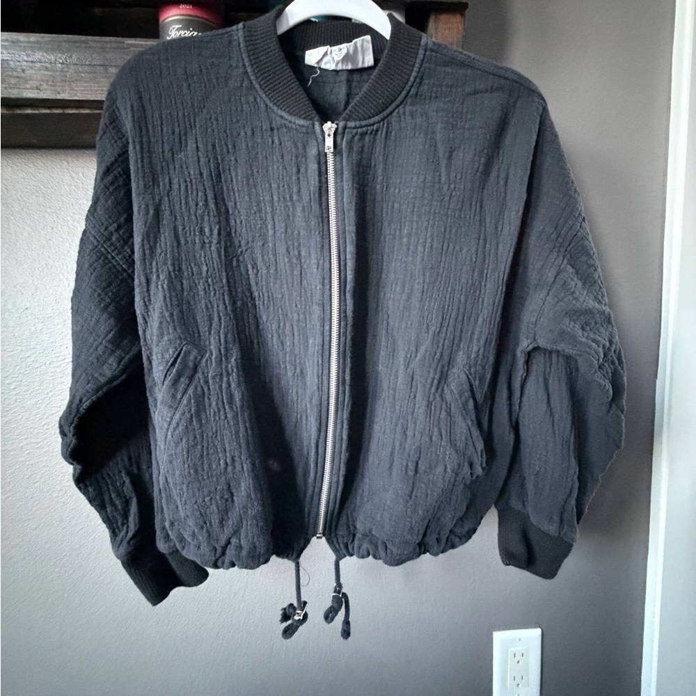 BB Dakota Textured Black Bomber Jacket